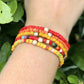 Pulseras Solidarias (Colores Cálidos, 5 uds.) 100% DONACIÓN A NUESTRAS FAMILIAS ARTESANAS