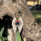 Pendientes colgantes largos con cuentas - "Tikal Harmony", hechos a mano