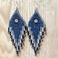 Pendientes colgantes largos con cuentas - "Tikal Spot", hechos a mano