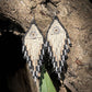 Pendientes colgantes largos con cuentas - "Tikal Spot", hechos a mano