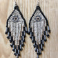 Pendientes colgantes largos con cuentas - "Tikal Spot", hechos a mano