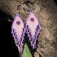 Pendientes colgantes largos con cuentas - "Tikal Spot", hechos a mano
