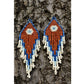 Pendientes colgantes largos con cuentas - "Tikal Spot", hechos a mano