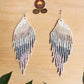 Pendientes colgantes largos con cuentas - "Tikal Synergy", hechos a mano