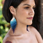 Pendientes colgantes largos con cuentas - "Tikal Synergy", hechos a mano
