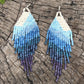 Pendientes colgantes largos con cuentas - "Tikal Synergy", hechos a mano
