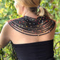 Beaded Chains Shoulder Pieces with Decorative Patches - "Warrior"