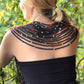 Beaded Chains Shoulder Pieces with Decorative Patches - "Warrior"