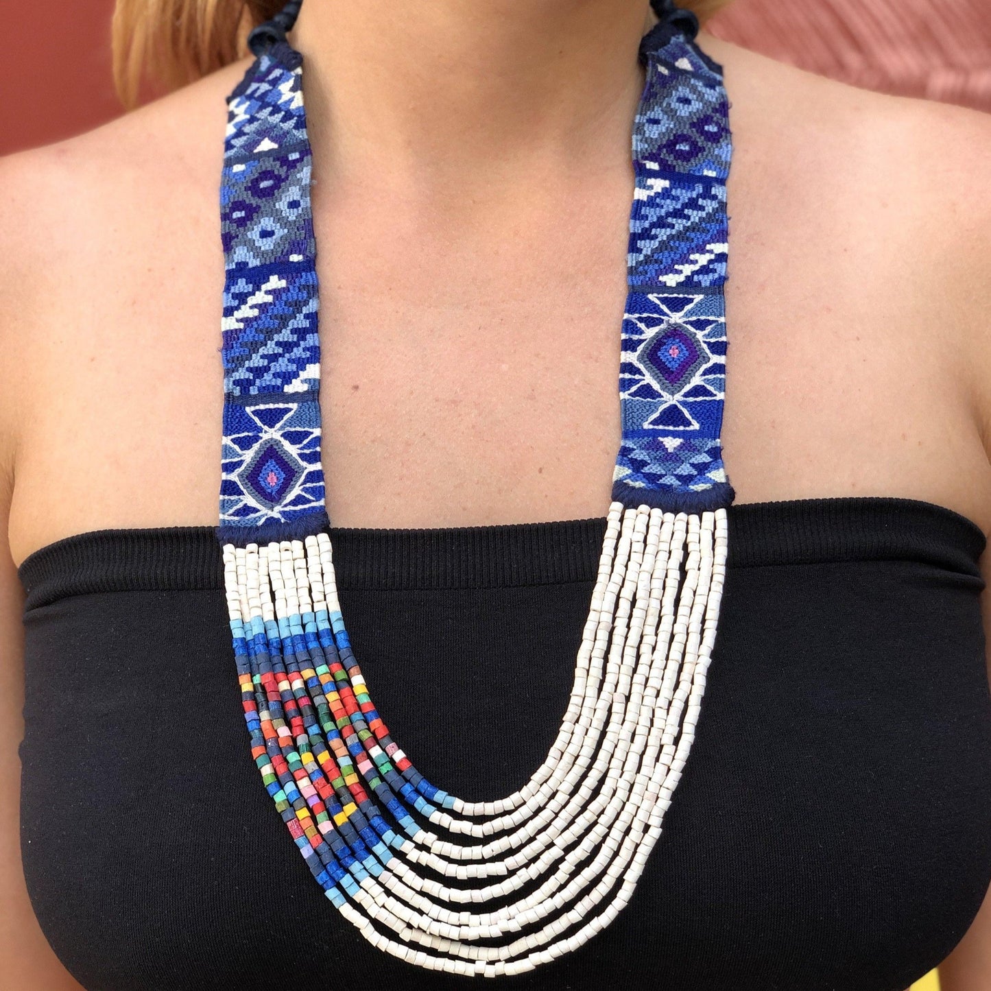 Woven Textile Necklaces - "Zunil"