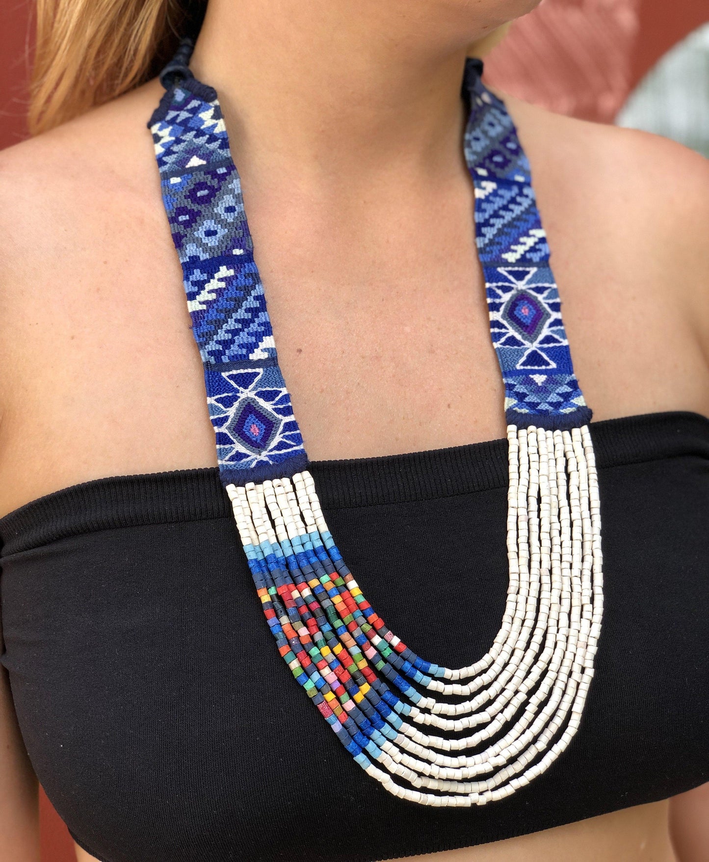 Woven Textile Necklaces - "Zunil"