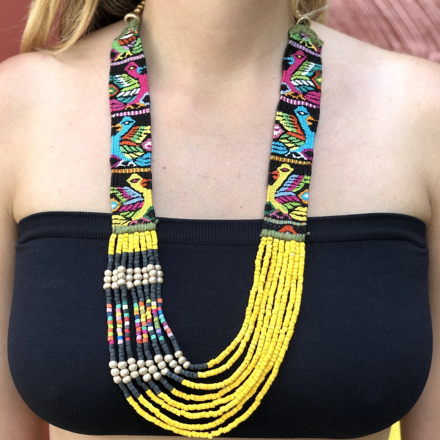 Woven Textile Necklaces - "Zunil"