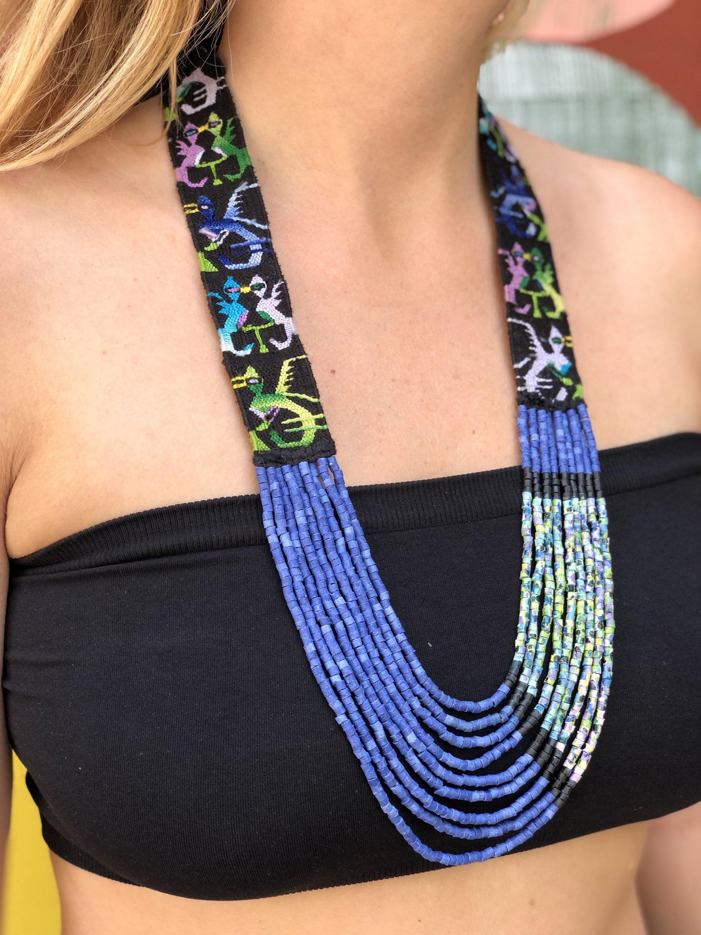 Woven Textile Necklaces - "Zunil"