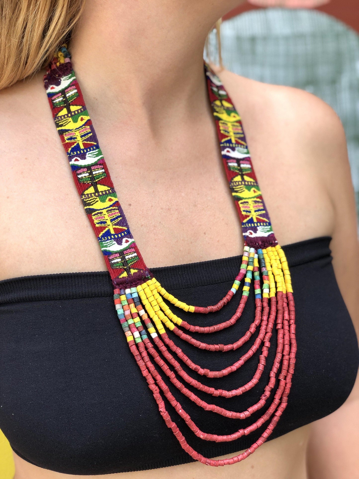 Woven Textile Necklaces - "Zunil"