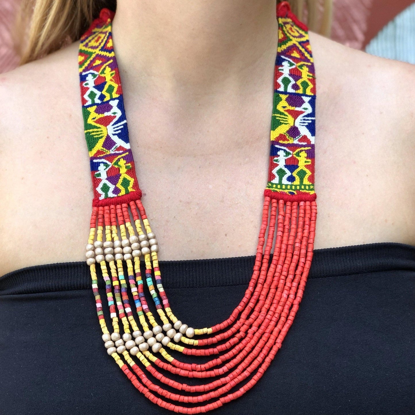 Woven Textile Necklaces - "Zunil"